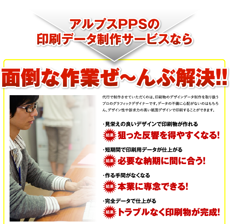 アルプスPPSなら面倒な作業がぜーんぶ解決!